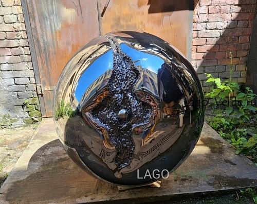 Скульптура-шар "Birth" из нержавеющей стали | скульптура из стали и арт-объекты| купить в Lago Verde