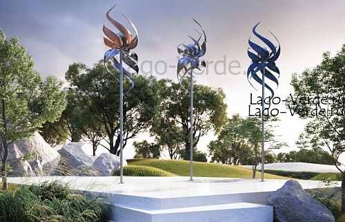 Ветряная кинетическая скульптура "Oro"
