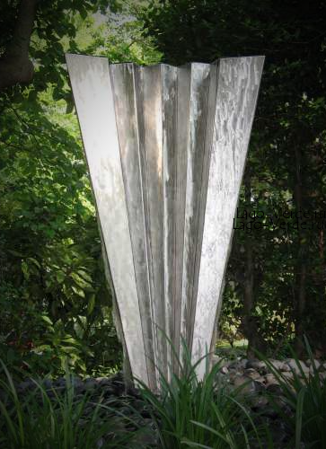 Металлический фонтан для сада "Веер"
