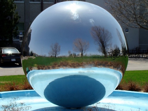 Парковая скульптура для въездной группы | шар из нержавеющей стали диаметром 2м в Lago Verde