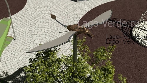 Ветряная скульптура "Птеродактиль Петя"