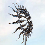 Ветряная кинетическая скульптура из нержавеющей стали "Medusa" , ветряные скульптуры для сада, парков, ландшафта купить в интернет-магазине  | фото 1