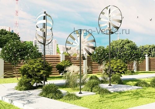 Парковая ветряная скульптура "Echo" купить в интернет-магазине в Москве с доставкой