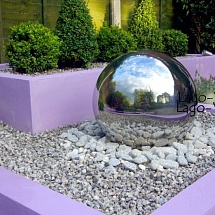 Скульптура шар из нержавеющей стали 