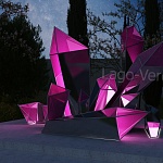 Световой парковый арт-объект "Crystals" | скульптура из стали и арт-объекты| купить в Lago Verde | фото 4