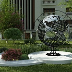 Парковая, городская скульптура "Глобус" (планета Земля) | скульптура из стали и арт-объекты| купить в Lago Verde | фото 1