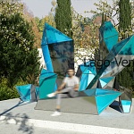 Световой парковый арт-объект "Crystals" | скульптура из стали и арт-объекты| купить в Lago Verde | фото 2