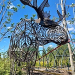 Скульптура из проволоки "Moose" купить в интернет-магазине современной металлической скульптуры в Москве с доставкой |Скульптура из металла | фото 3
