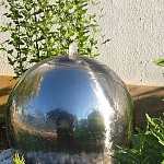 Фонтан-шар стальной разного размера, нержавеющий шар, зеркальный шар | фото 7