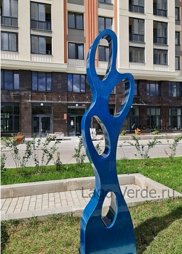Абстрактная парковая скульптура "Iris" купить в интернет-магазине современной металлической скульптуры в Москве с доставкой |Скульптура из металла