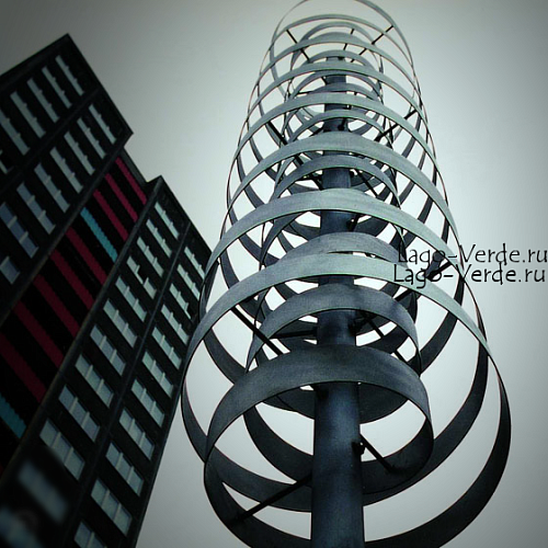 Уличный интерактивный арт-объект "Double spiral"