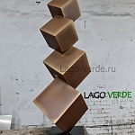 Металлическая скульптура "Кубы" купить в интернет-магазине современной металлической скульптуры в Москве с доставкой |Скульптура из металла | фото 2