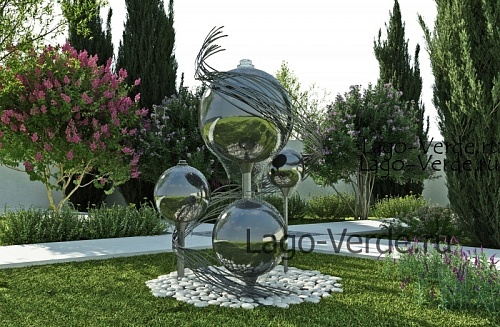 Парковый фонтан "Shape of Water 2" | Садовые фонтаны-шары | Фонтаны-сферы | купить интернет-магазине Lago Verde 