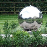 Фонтан-шар стальной разного размера, нержавеющий шар, зеркальный шар | фото 4