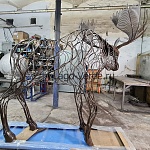 Скульптура из проволоки "Moose" купить в интернет-магазине современной металлической скульптуры в Москве с доставкой |Скульптура из металла | фото 9