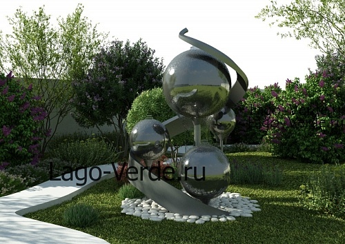 Парковый фонтан "Shape of Water" | Садовые фонтаны-шары | Фонтаны-сферы | купить интернет-магазине Lago Verde 