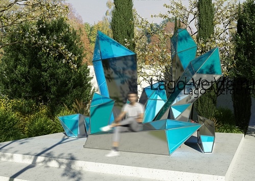 Световой парковый арт-объект "Crystals" | скульптура из стали и арт-объекты| купить в Lago Verde