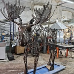 Скульптура из проволоки "Moose" купить в интернет-магазине современной металлической скульптуры в Москве с доставкой |Скульптура из металла | фото 8